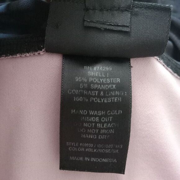 Enfocus Studio Black & Pink Mesh Fit & Flare Above Knee Length Dress Women's 10 - Picture 5 of 13